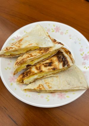 起司蛋墨西哥餅（超簡單早餐、點心） 的食譜成品照片
