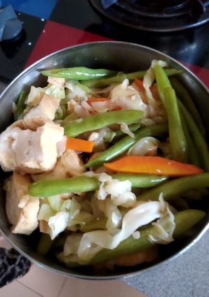 Hình của món Rau củ xào chay.
