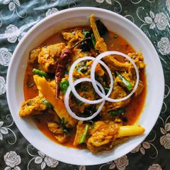 A picture of Dekchi Mutton Curry.