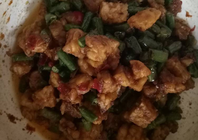 Sambal goreng tempe kacang panjang