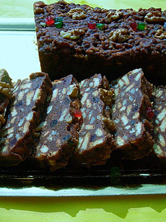 Una foto de Tarta de galletas con pomada de cacao mantequilla aromatizada