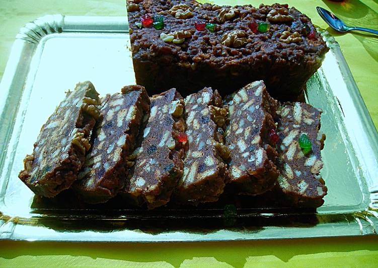 Tarta de galletas con pomada de cacao mantequilla aromatizada