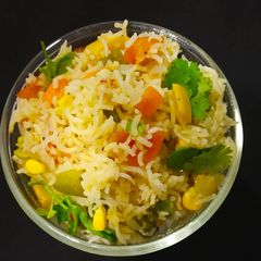 A picture of Mexican rice.