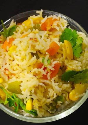 A picture of Mexican rice.