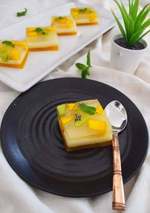 থ্রি জেলি লেয়ারর্ড রেসিপির প্রধান ছবি
