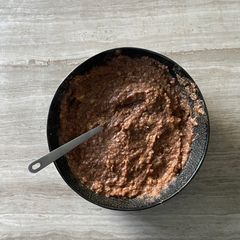 A picture of Baby breakfast: cocoa banana porridge.