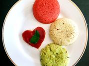 A picture of tricolor idli