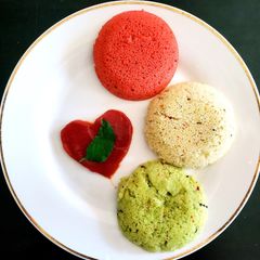 A picture of Tricolor idli💝.