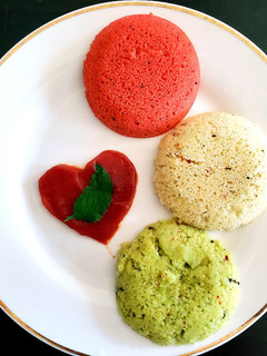 A picture of Tricolor idli💝.