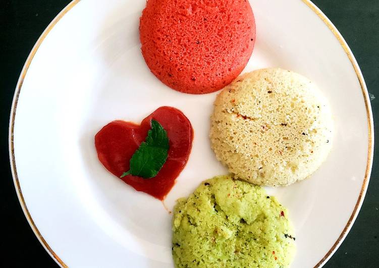 Recipe of Any-night-of-the-week Tricolor idli💝