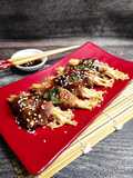 Enoki smoked beef bacon roll