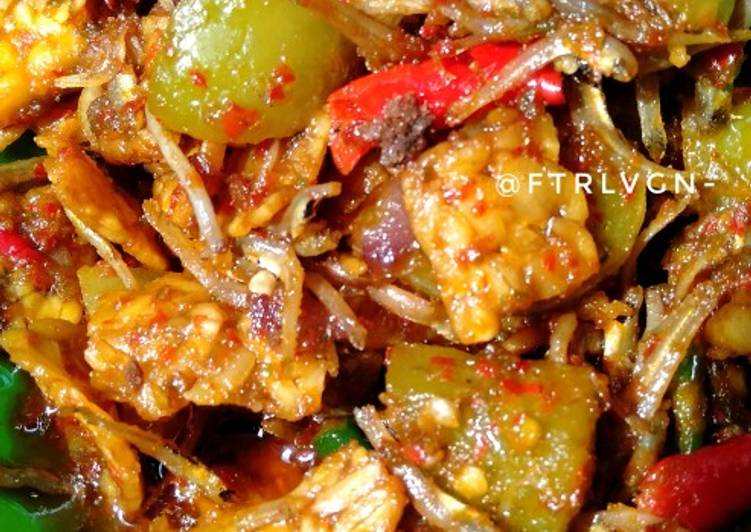 Resep Sambel Teri Jengki + Tempe, Enak Banget