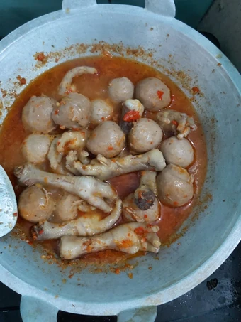Cara Mudah Membuat Resep Pentol+ceker mercon yang Lezat Sekali Anti Ribet, Lezat