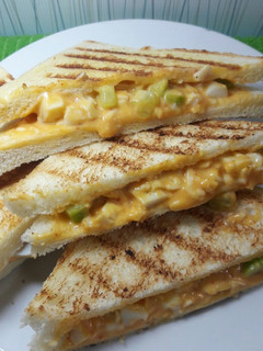 Foto resep Sandwich panggang roti tawar isi telur rebus