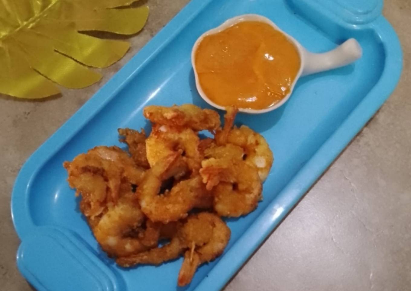 Langkah Mudah untuk Membuat Udang goreng tepung putih kobe, Lezat Sekali