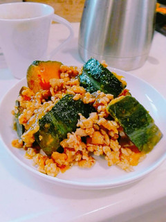 Foto resep Kabocha tumis daging ayam
