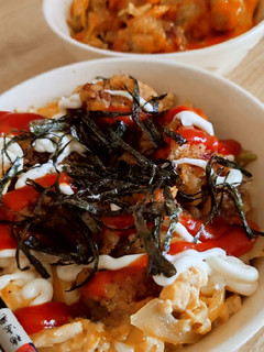 Foto resep 348. Oyakodon Karaage (Karaage & Egg Rice Bowl)