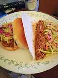 Chipotle Lime Pulled Pork Tacos w/ Citrus Crema Slaw