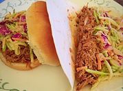A picture of pulled pork tacos