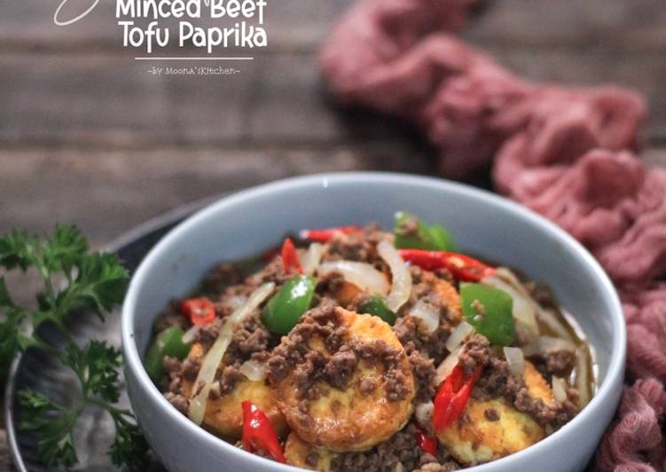 Minced Beef Tofu Paprika (stir fry)