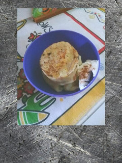 Una foto de Budín de pan en microondas🎊