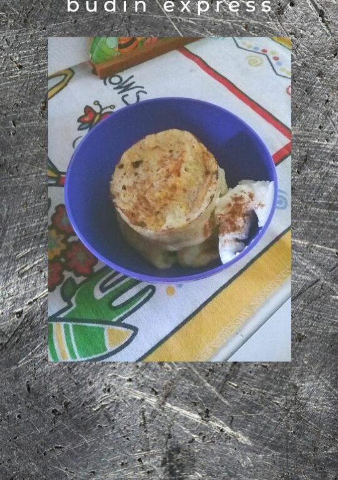 Una foto de Budín de pan en microondas🎊