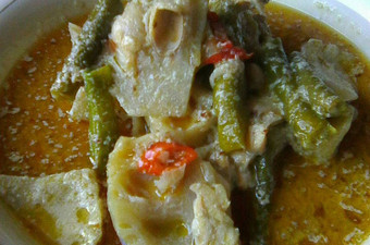 Resep Lodeh kluwih dg kacang panjang, Lezat Sekali