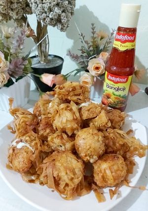 Foto resep Bola ayam udang rambutan mozarela