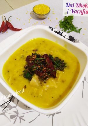 A picture of Dal Dhokli (varnfal).