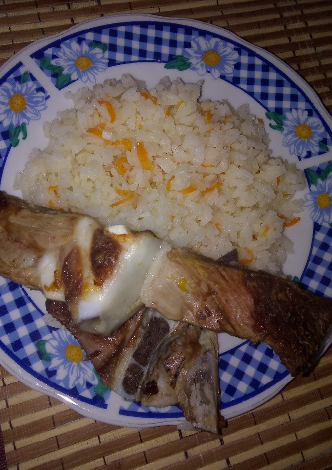 Una foto de Arroz con zanahoria y nabo