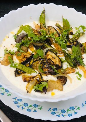 A picture of Brinjal Raita.