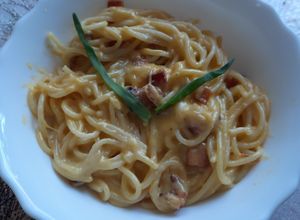 Zdjęcie przepisu Spaghetti carbonara.