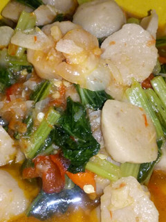 Foto resep Sawi bakso sambal terasi