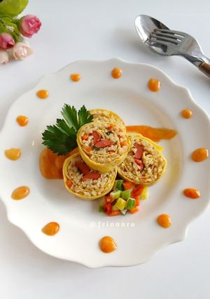 Foto resep Egg Roll Fried Rice (Nasi Goreng Gulung Telur)