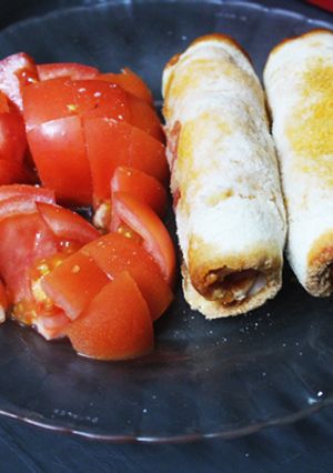 Foto principal de Rollitos de pan de molde con chistorra