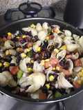 Ensalada de frijoles y pasta
