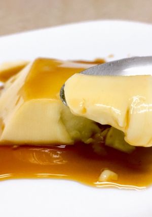 Hình của món Bánh flan nước cốt dừa.