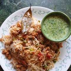 A picture of Keema Matar Pulao.