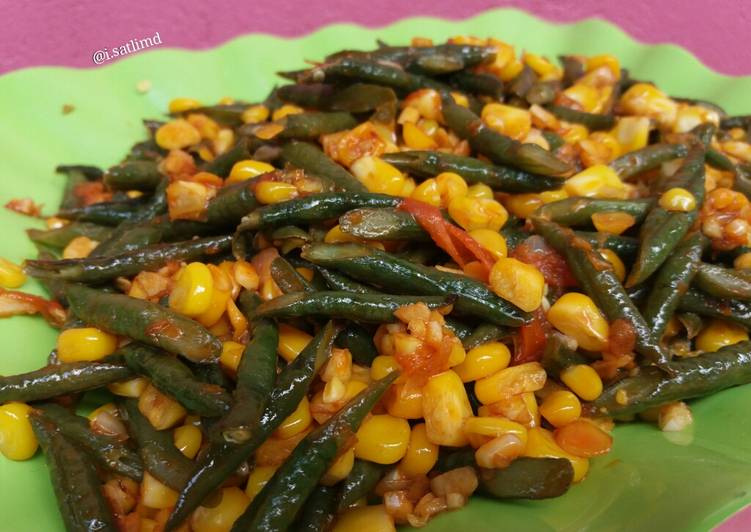 Resep Tumis kacang panjang jagung manis oleh ii satli Md - Cookpad