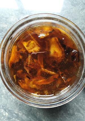 Hình của món Sâm đương quy chưng mật ong.