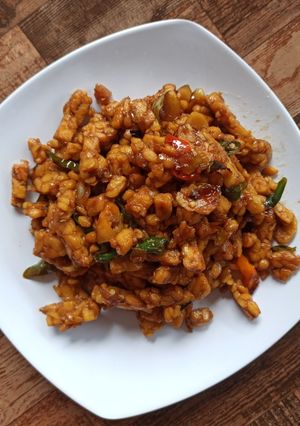 Foto resep Orek tempe lombok ijo