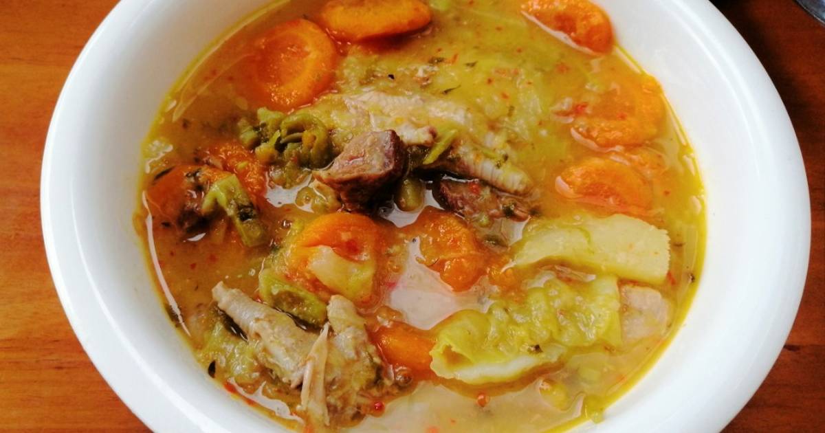 Sopa de menudos de Pollo y Vegetales Receta de carunovi- Cookpad