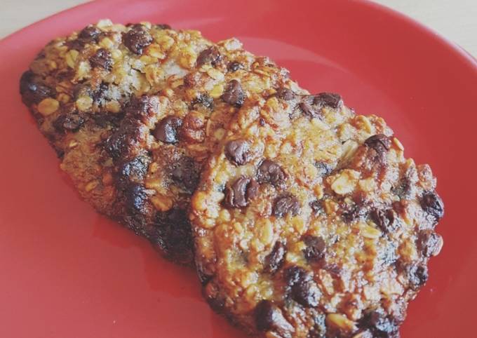 Recette Appétissante Cookies aux flocons d'avoine et pépites de chocolat