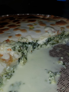 Una foto de Tarta de acelga, cebolla y queso