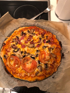 Una foto de Pizza casera