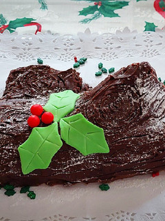 Una foto de Tronco de Noel vegano