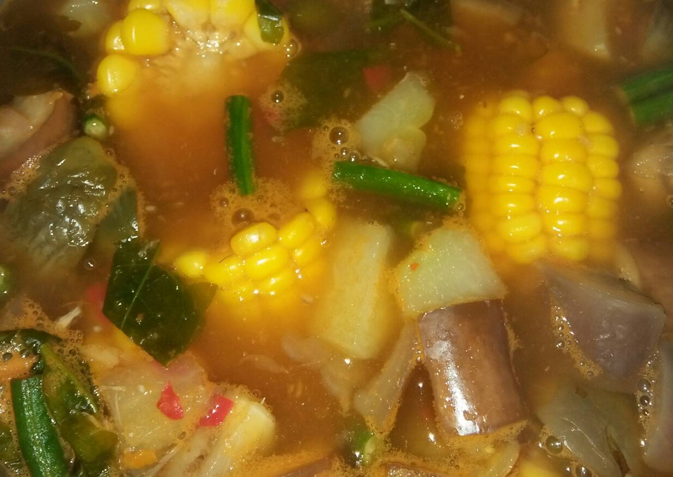 Sup sayur dengan asam jawa