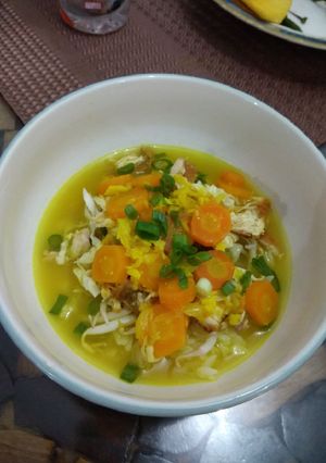 Foto resep 10. Soto Ayam Kuah Kuning