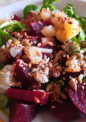 Una foto de Ensalada de canónigos