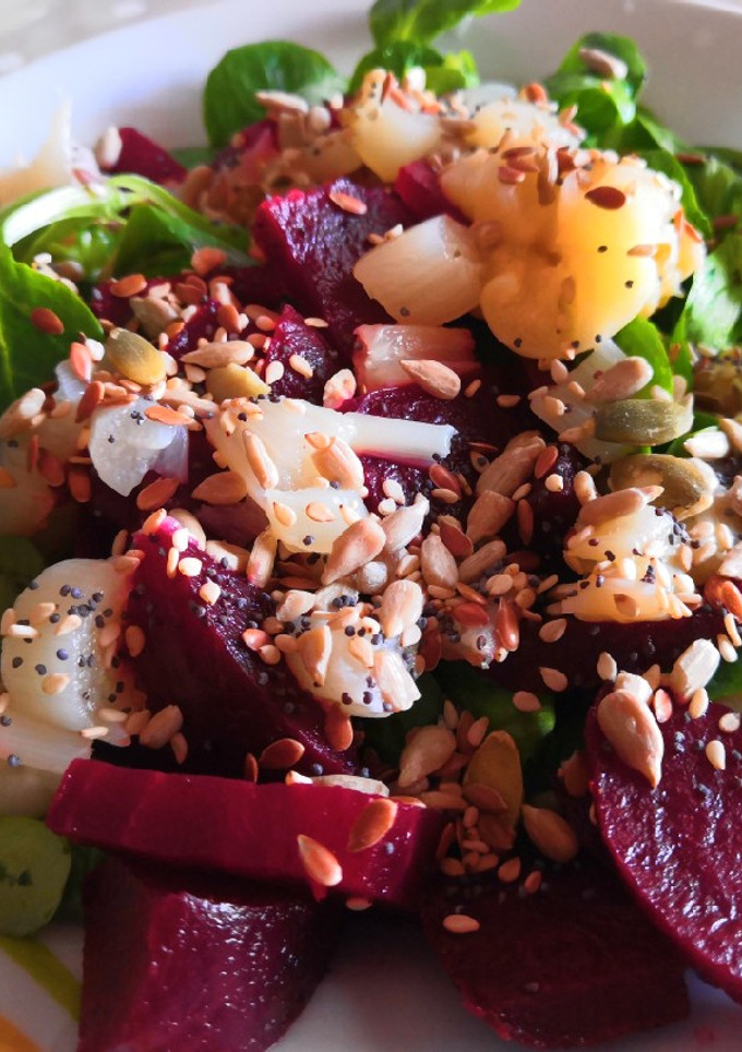 Una foto de Ensalada de canónigos